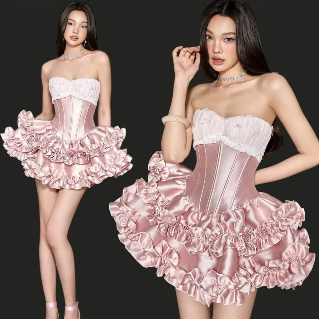 571 - MELODY DRESS Đầm Cúp Ngực Bồng Bềnh Đính Nơ Nhí