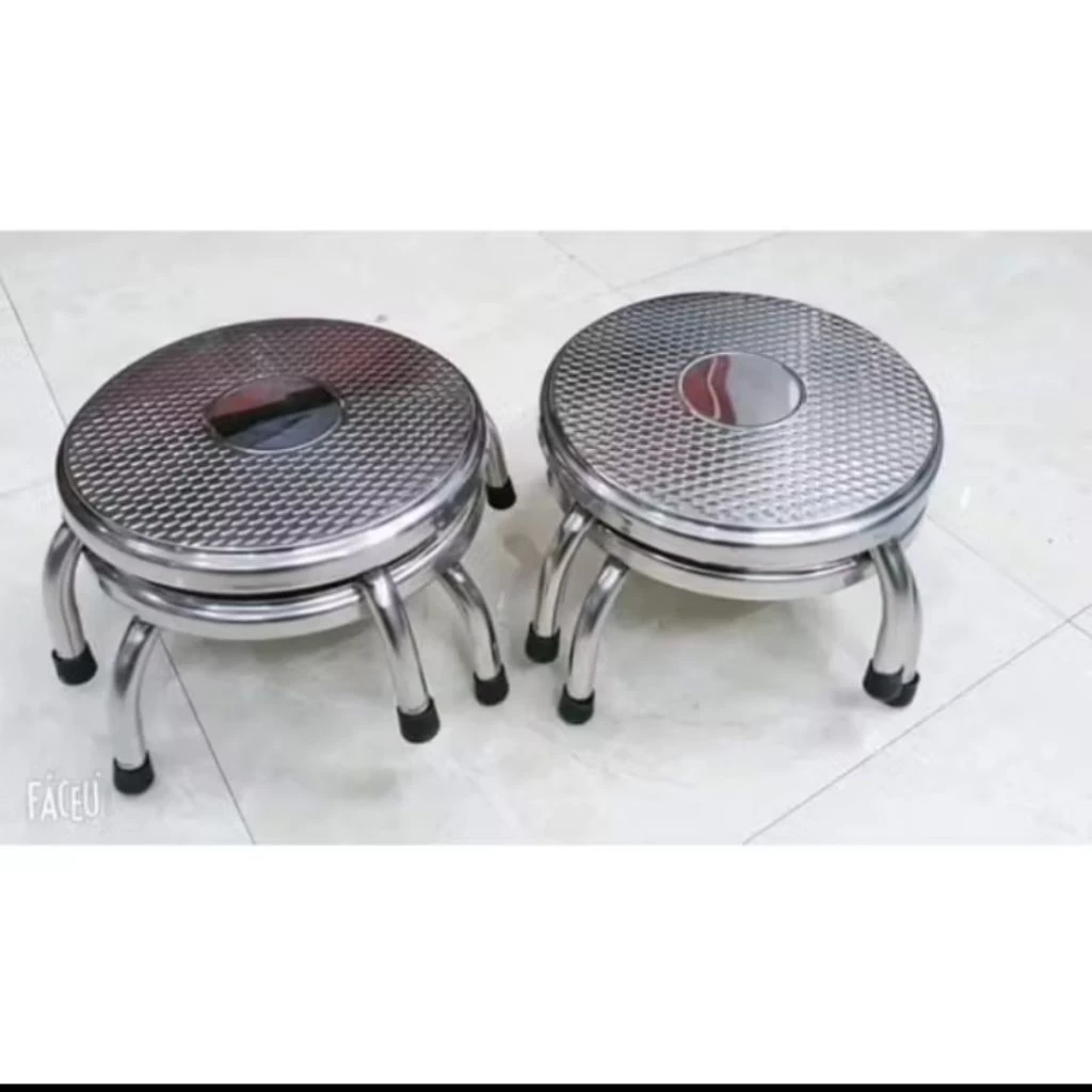 (Combo 5)Ghế Đẩu Inox Xổm,Ghế inox Lùn Ngồi Xổm Nhặt Rau Tiện Lợi