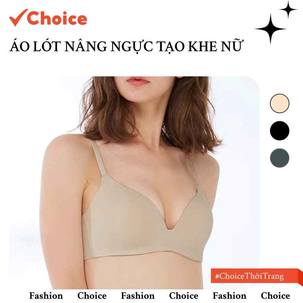 [Choice] Áo Lót Nâng Ngực Tạo Khe Nữ ALS40 - Mút Dày 2cm, Không Gọng Thoải Mái, Đường May Cao Cấp
