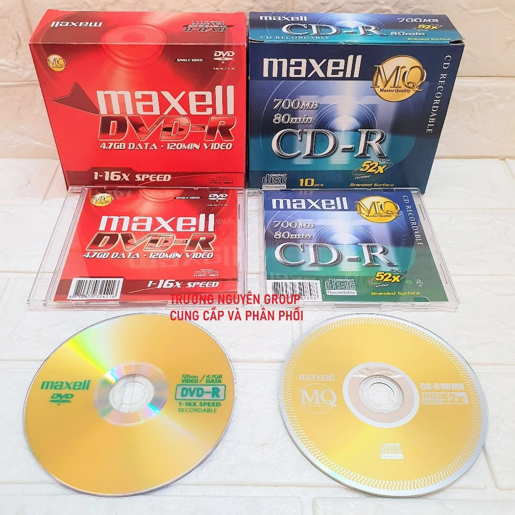 Đĩa Trắng Maxell Cd-r  DVd-r Có vỏ hộp Chất Lượng Cao - Ghi Dữ Liệu Phần Mềm Hình Ảnh Nhạc Video Kèm Hộp Vỏ Chính Hãng
