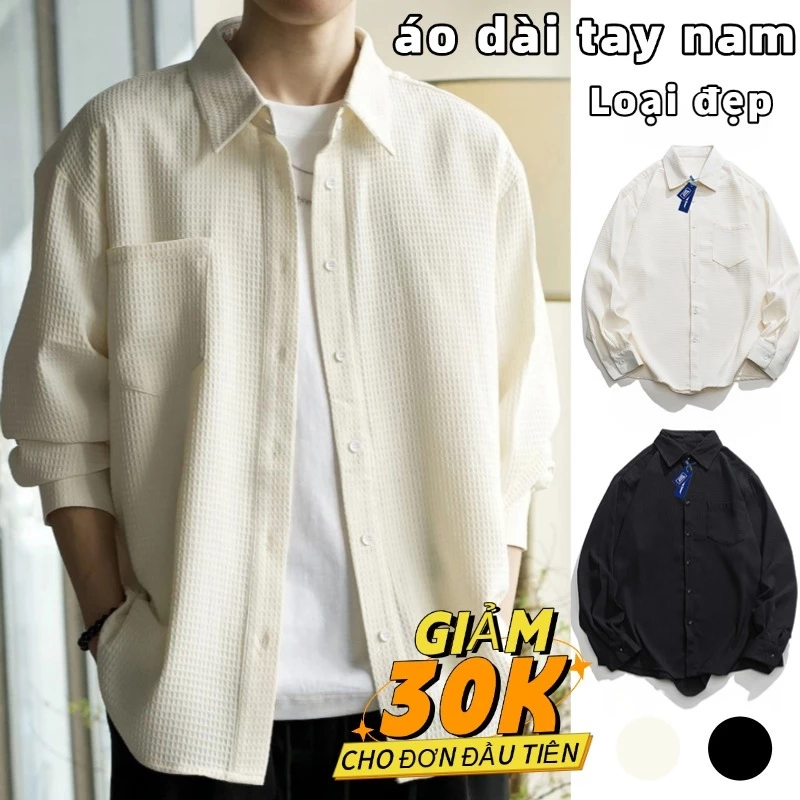BUKIE Áo gió nam Áo khoác nam chất tổ ong Cổ Bẻ Phong Cách Basic dày dặn form rộng phong cách retro