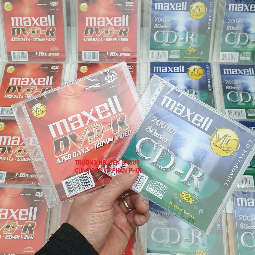 Đĩa Maxell Cd-r Dvd-r Có vỏ hộp nhựa riêng Chất Lượng Cao - Chuyên ghi Dữ liệu Phim nhạc Video Blank disc