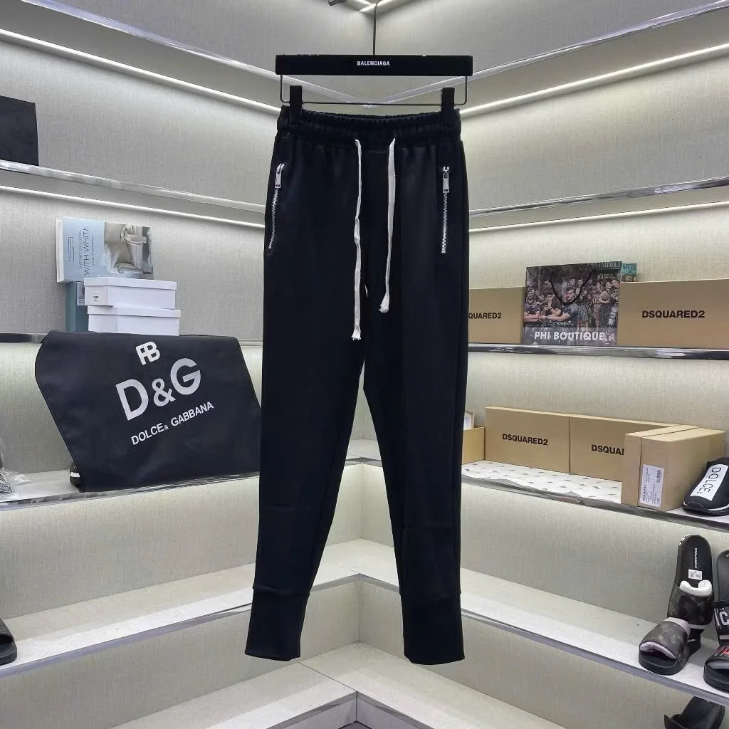 Quần Jogger Dài Nam PB Nỉ Da Cá Trơn Phối Túi Khoá Zip D2 Cạp Chun Dây Hàng QC HOTTREND