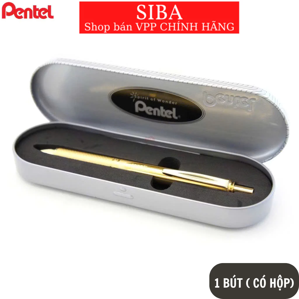 Bút ký tên kim loại cao cấp, bút ký doanh nhân dạng bấm Pentel BL407- CHÍNH HÃNG