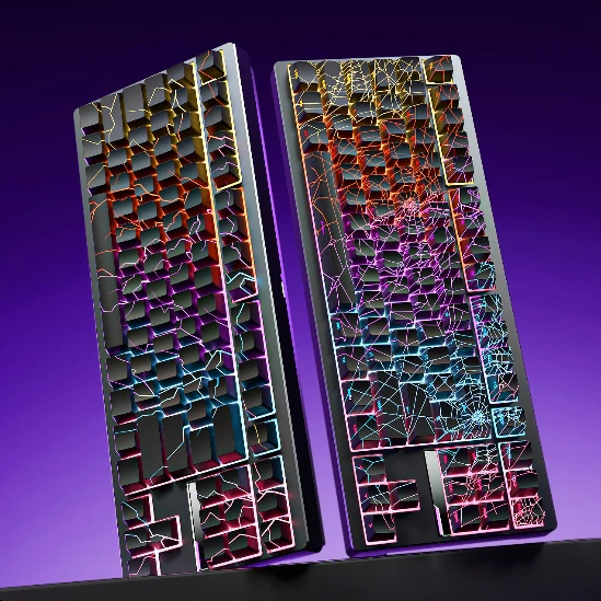 Keycap PBT Lightning/Spiderweb --126 phím Keycap Xuyên LED Cherry Profile trong suốt