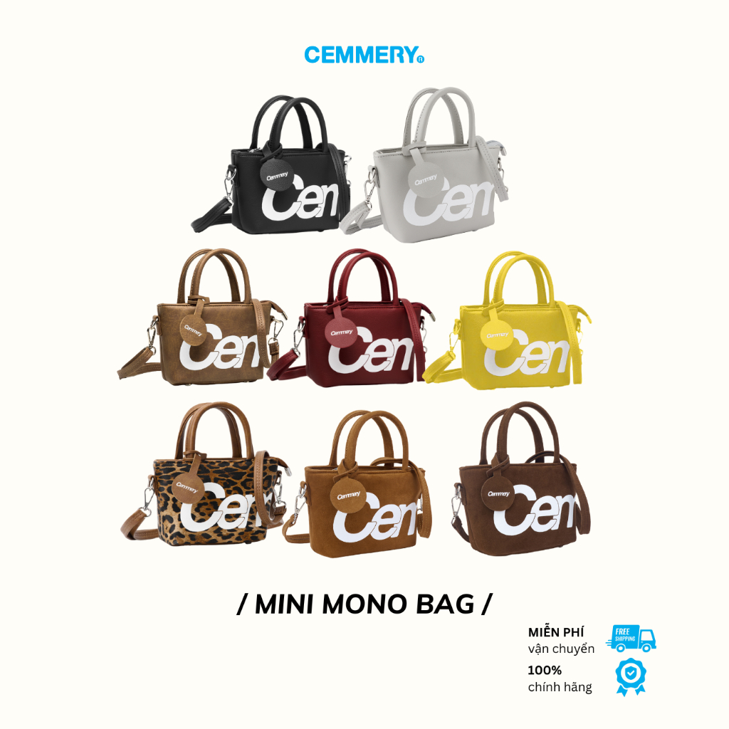 Túi Đeo Chéo Mono Cemmery Local Brand Size Mini Đựng Vừa Điện Thoại Da PVC 8 Màu