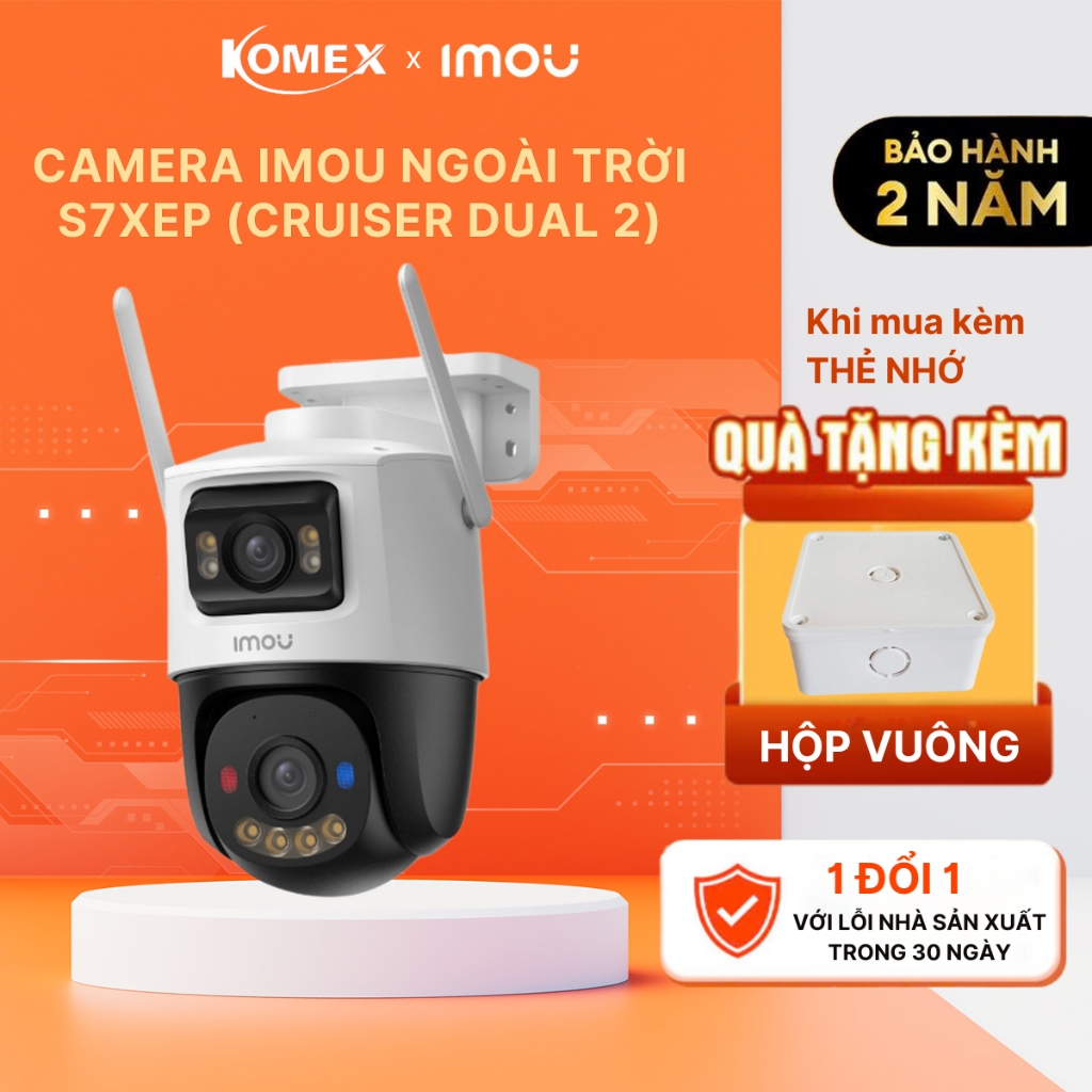 Camera IP Wifi Ngoài Trời Ống Kính Kép IMOU S7XEP (Cruiser Dual 2) 6MP/10MP…