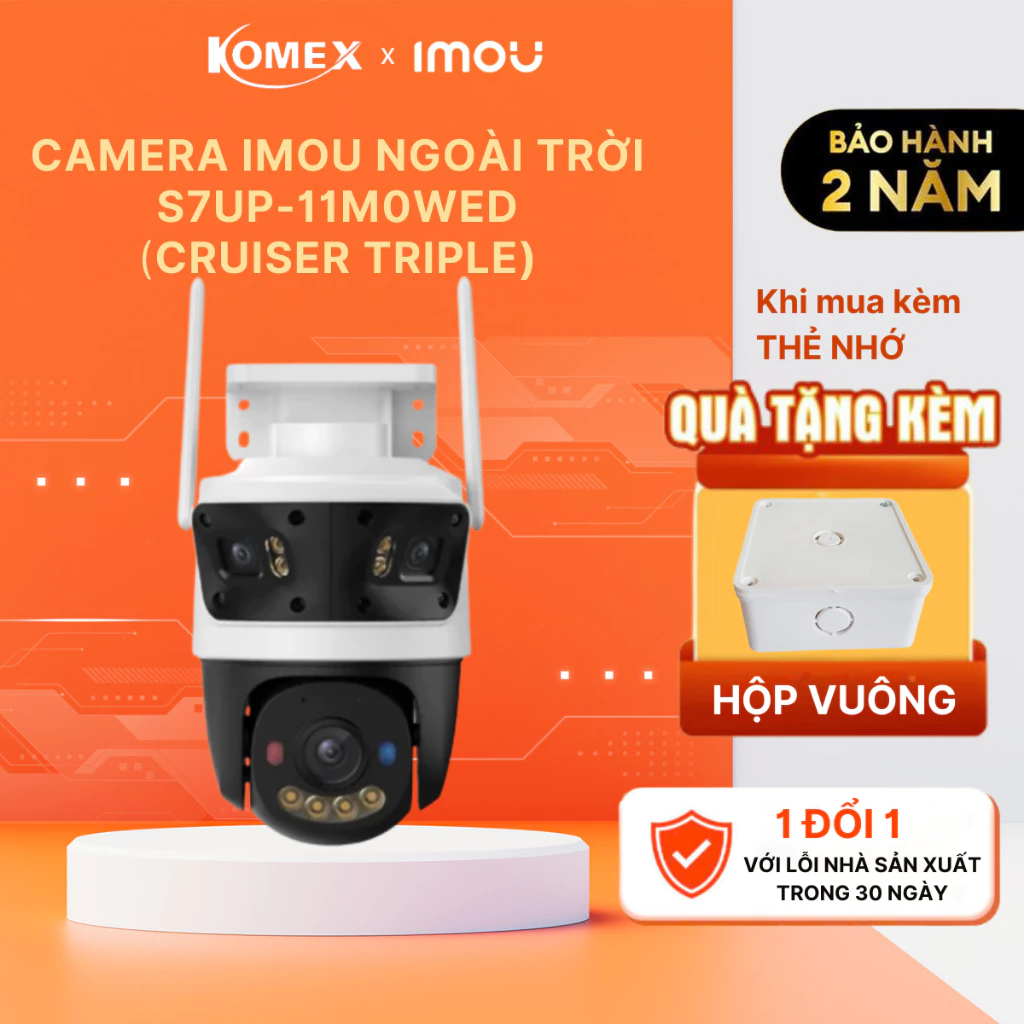 Camera IMOU 3 mắt ngoài trời S7UP-11M0WED Cruiser Triple