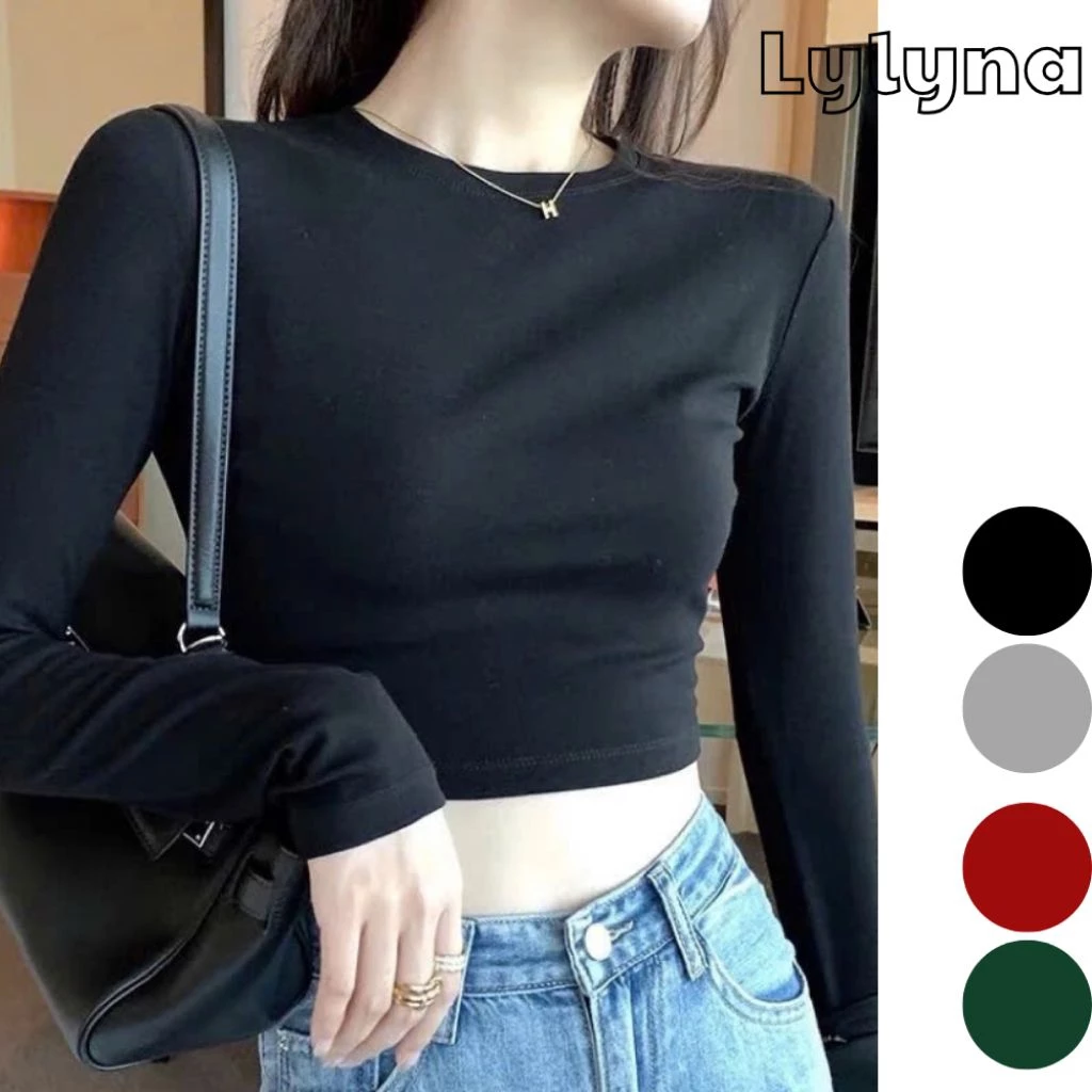 Áo coroptop tay dài ôm gọn tôn dáng - LYLYNA A03