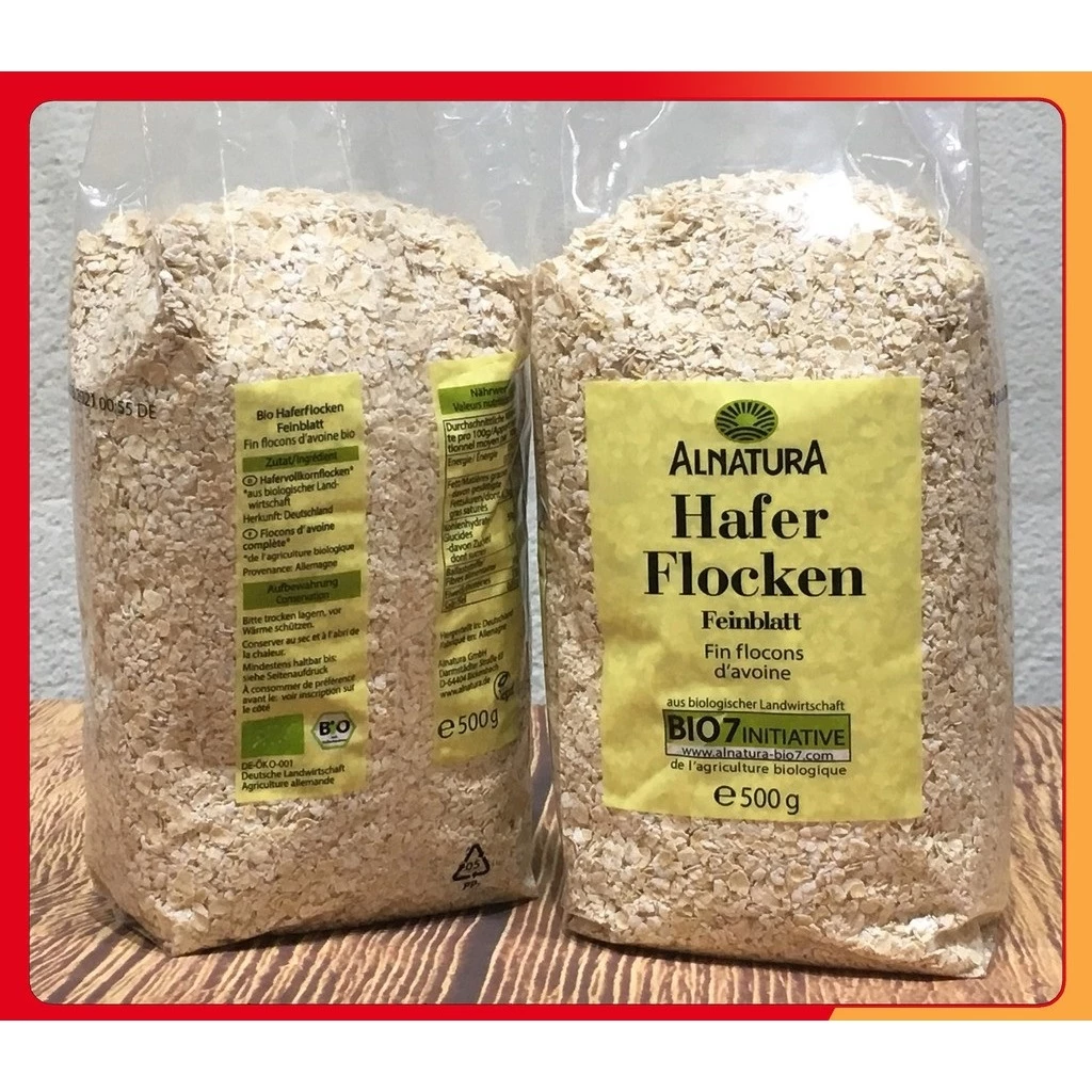 Yến mạch cán vỡ Hafer Flocken 1KG, 5 phút ăn liền