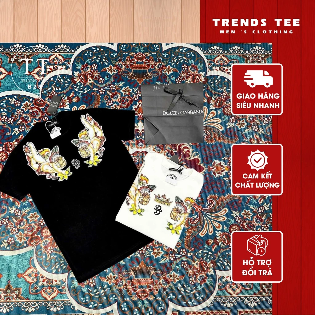 Áo Thun Nam Nữ Cotton 100% Cao Cấp 250Gsm In Hình Thiên Thần Đôn Chề Form Dày Dặn Co Giãn 2 Chiều