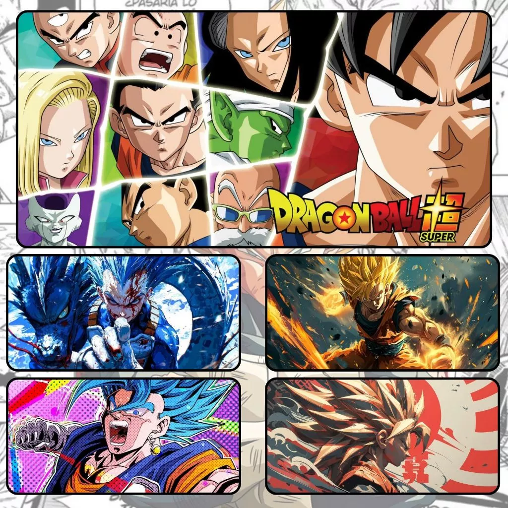 Bàn Di Chuột, Tấm Lót Chuột DRAGON BALL Cỡ Lớn 80x30cm / 90x40cm / 120x60cm Chống Trượt, Bền Đẹp