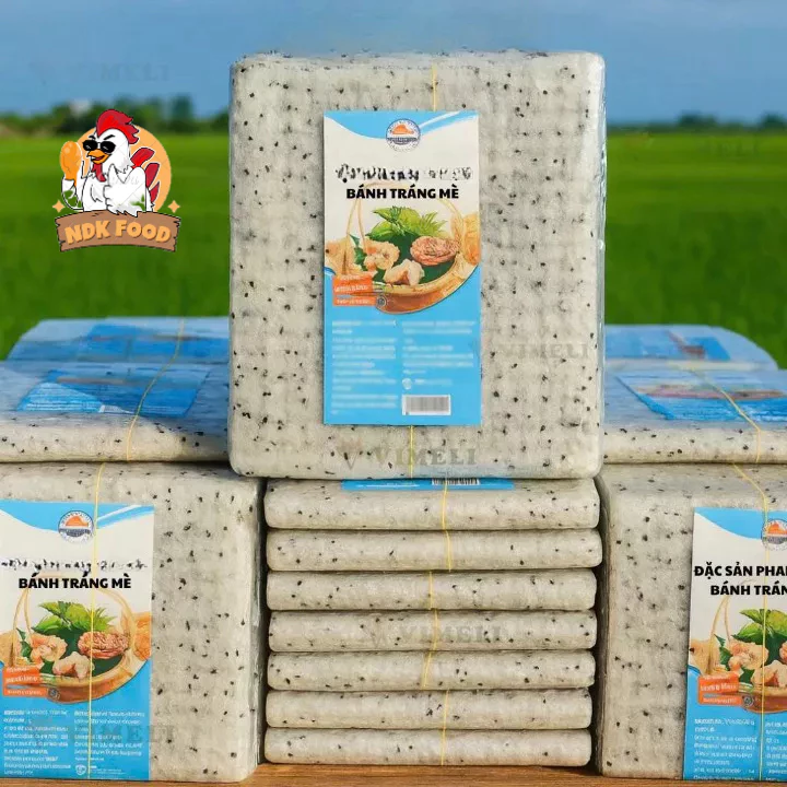 Bánh tráng nhúng nước mè đen Quảng Ngãi ngon giòn dẻo , Loại đặc biệt , Ăn gỏi cuốn không lo rách