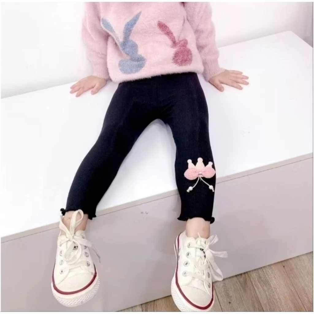 [Hàng đẹp còn nhiều trắng nên thanh lý] Quần legging dài chất tăm đẹp hàng thu đông cho bé gái 8_24kg