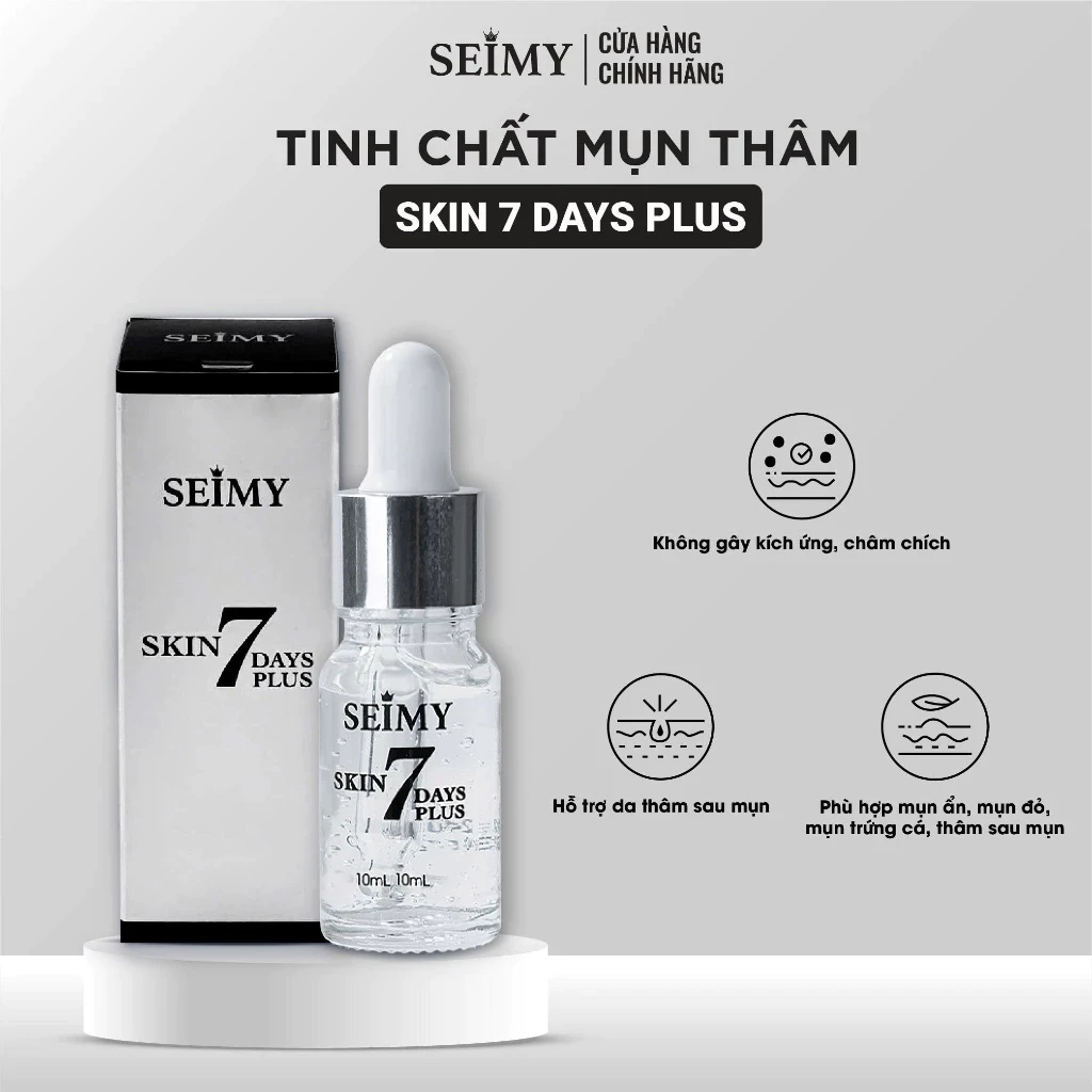 Tinh Chất Chấm Mụn Thâm Seimy - Skin 7 Days Plus dành cho da mụn thâm, Chăm sóc da