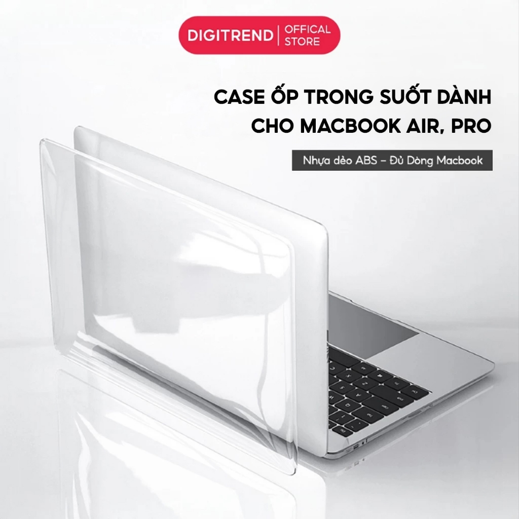 Ốp Mácbook Trong Suốt Nhựa Dẻo, Ốp Lưng Case Mácbook Đủ Dòng Mácbook 13" - 16"…