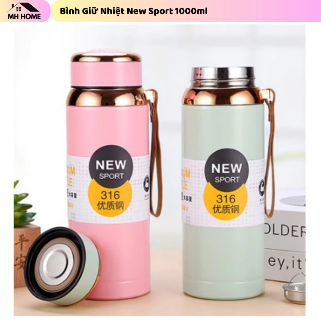 Bình Giữ Nhiệt New Sport 1000ml – Thiết Kế Cứng Cáp, Giữ Nhiệt Tốt, Tiện Lợi