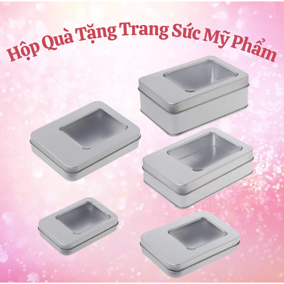 Hộp Thiếc Đựng Đồ Quà Tặng-USB-Trang Sức-Nước Hoa-Đồ Chơi-Thực Phẩm-Bánh Kẹo-Trang Trí-Chữ Ký Số-Sắt-Giấy-Gỗ