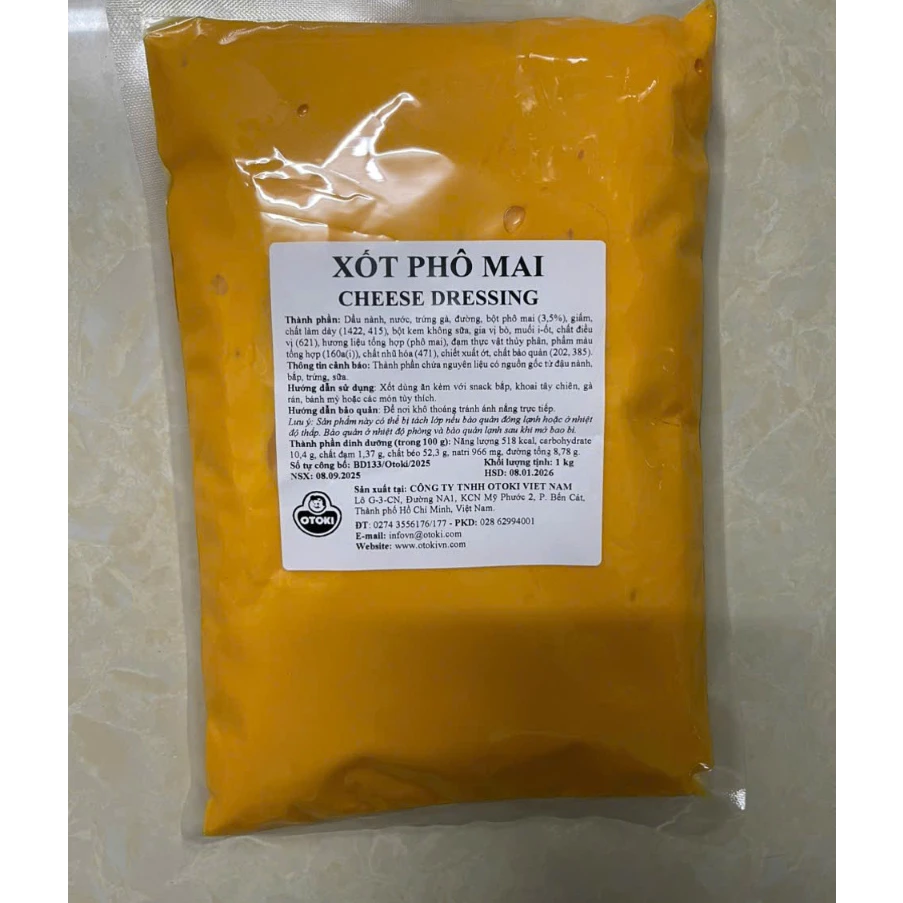 Xốt phô mai Otoki 1kg_giao hàng toàn quốc