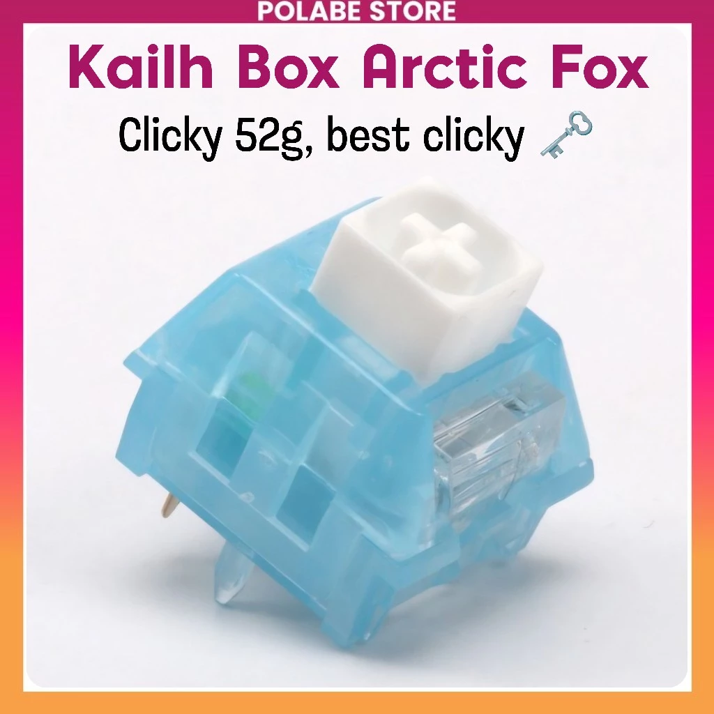 Kailh Box Arctic Fox clicky switch gõ nổ âm đanh giòn có tản led Công tắc bàn phím cơ Polabe Store