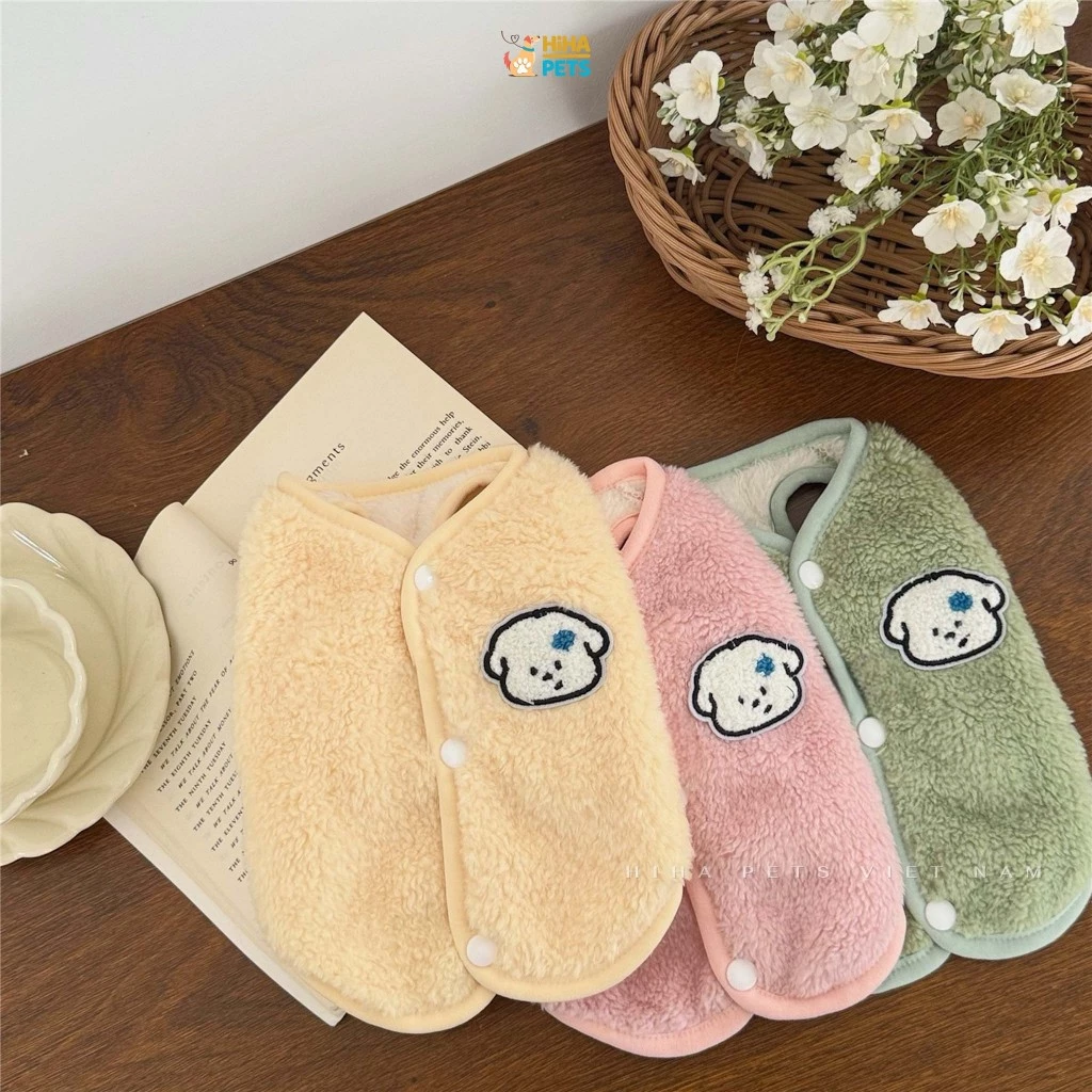 Áo Mùa Đông Ấm Áp Cho Chó Mèo, Áo Gile Lông Cừu Cho Thú Cưng HihaPets