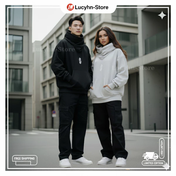 Áo Hoodie Unisex Form Rộng Nỉ Bông , Áo Khoác Nỉ Nam Nữ Dáng Oversize, Thời Trang Đường Phố Streetwear Couple