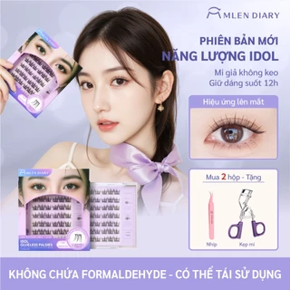 MLEN DIARY Mi Giả Không Cần Keo BST CÁC LOÀI HOA Mi Cụm Mềm Mại Tự Nhiên, Có Thể Tái Sử Dụng
