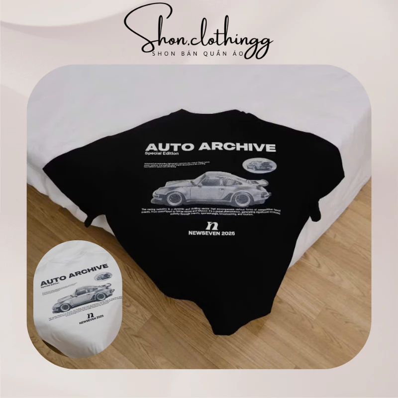 Áo Thun Auto Archive In Hình Cao Cấp Cotton 2 Chiều Dày Dặn Thoáng Mát Full Tem Tag Mạc