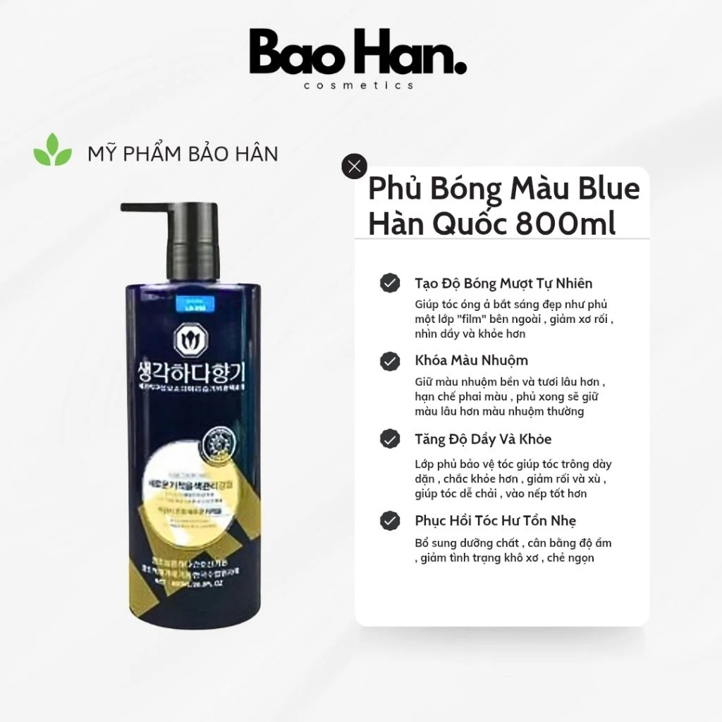 PHỦ BÓNG MÀU KHÔNG OXY 800ml
