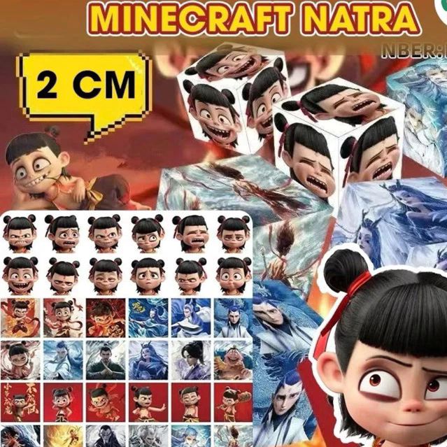 “Mua 100 viên tặng 5 viên” Khối Nam Châm Natra, Mô Phỏng Nhân Vật Hoạt Hình Natra,6 Mặt Từ Tính, Khối Nam Châm Minecraft