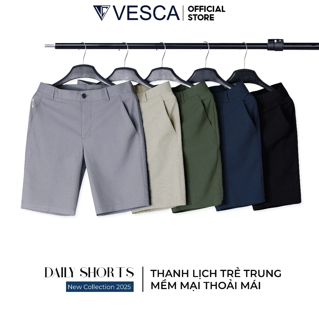 Quần Short Kaki Nam Cao Cấp Thời Trang Form Ngang Gối Mặc Cafe Đi Chơi, Đi Biển Siêu Đẹp VESCA H3