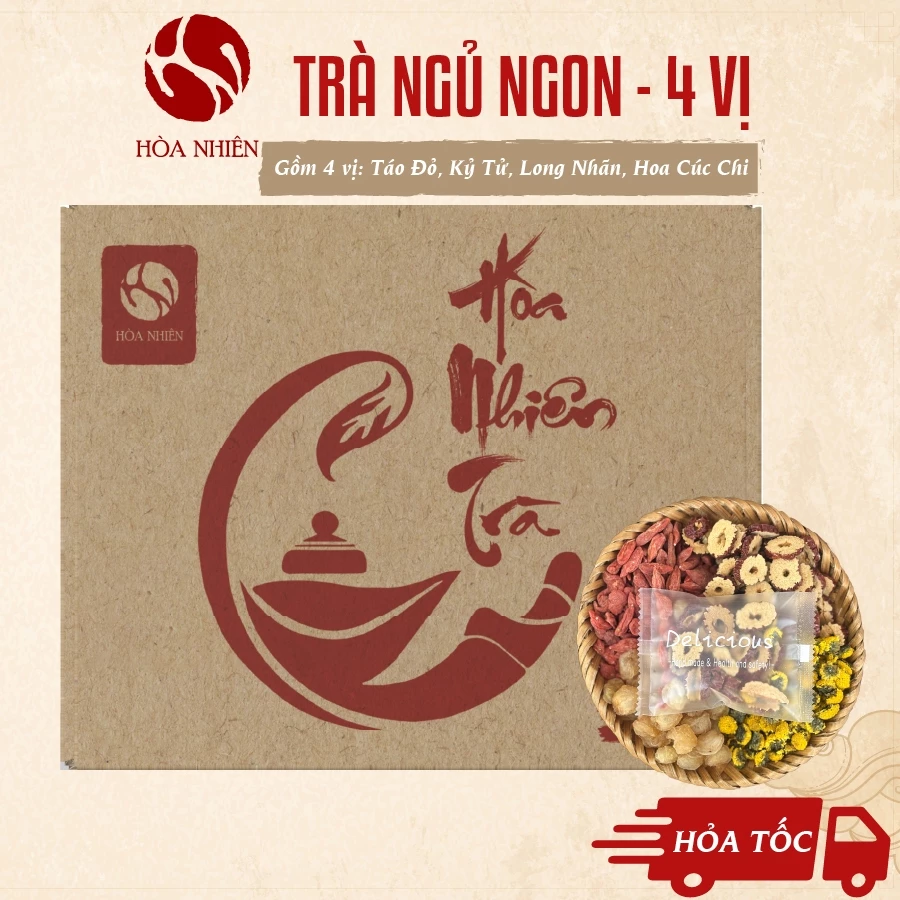 Set thảo mộc pha Trà ngủ ngon, Trà Cúc Chi 4 vị, nấu ăn: TáoĐỏ,KỷTử,LongNhãn,Cúc Chi   | Hòa Nhiên