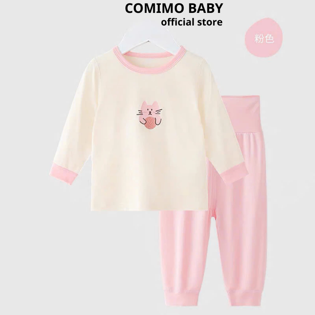 Bộ dài thun lạnh cho bé trai bé gái 5-18kg COMIMO BABY bộ dài tay cho các bé trai bé gái chất thun lạnh mềm mịn mát