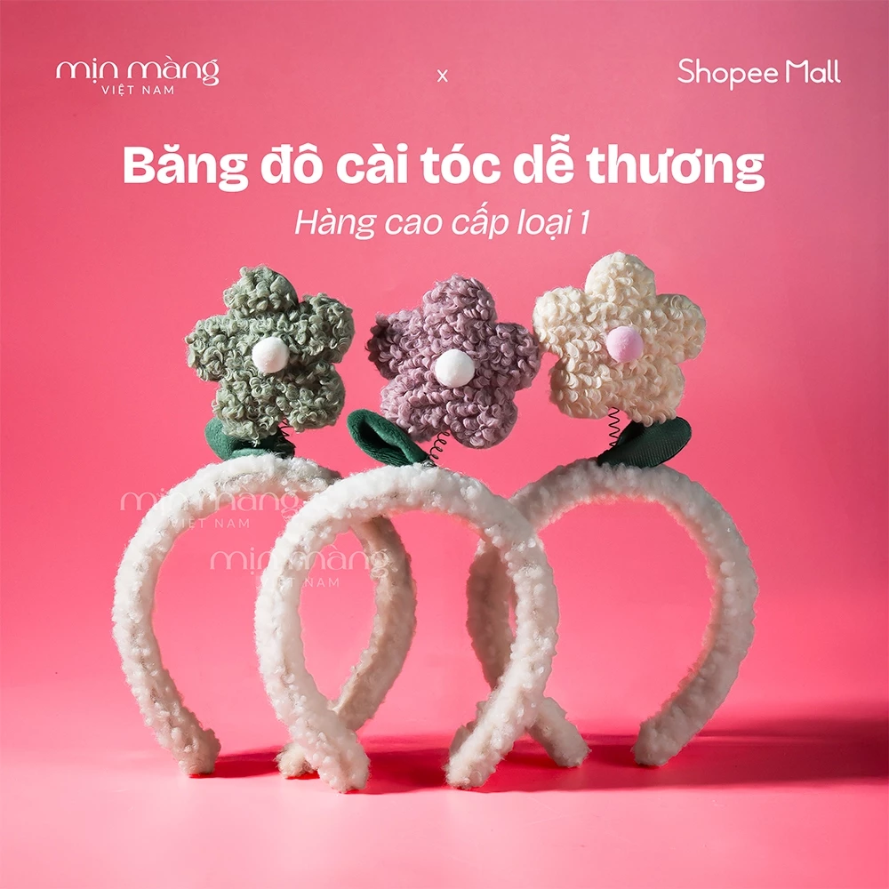Băng Đô Cài Tóc Rửa Mặt Dễ Thương Hình Hoa Mịn Màng Nhiều Màu Cute Hàng Cao Cấp Loại 1