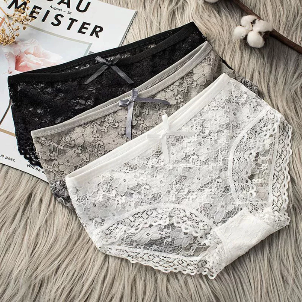 Quần lót nữ ren phối hoa sexy gợi cảm - Quần chip nữ cao cấp thoáng khí đáy lót kháng khuẩn L104