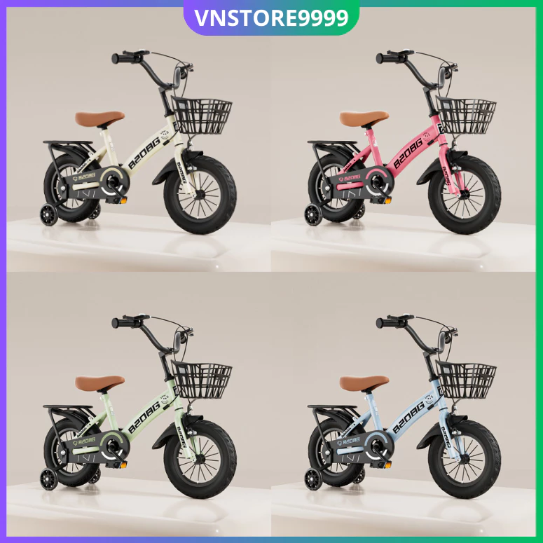 Xe đạp trẻ em 12 inch - 20 inch full 50 mẫu phù hợp bé gái bé trai từ 2-12 tuổi bảo hành 2 năm phong cách Vn6