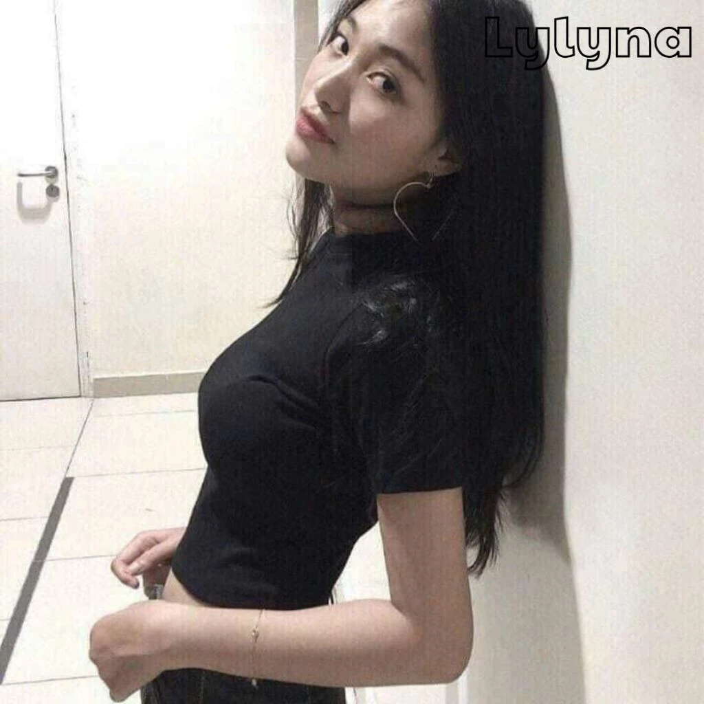( Xả kho) Áo croptop tay ngắn ôm dáng chuẩn -LYLYNA A037