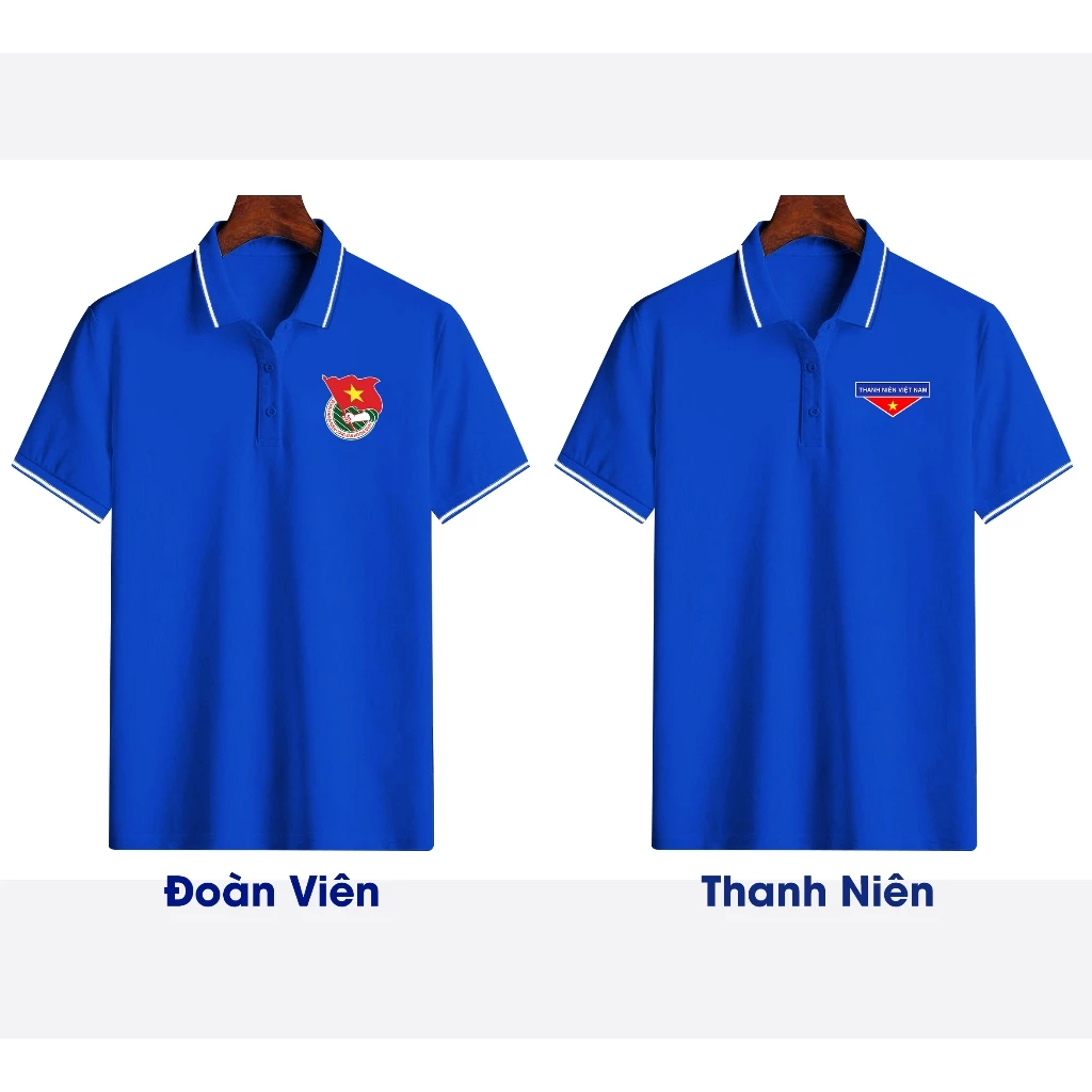 Áo Polo Đoàn Viên Thanh Niên THOITRANG24H Chất Liệu Cá Sấu Mè Nhẹ Mát Ngắt Tay Cổ Bẻ Nam Nữ
