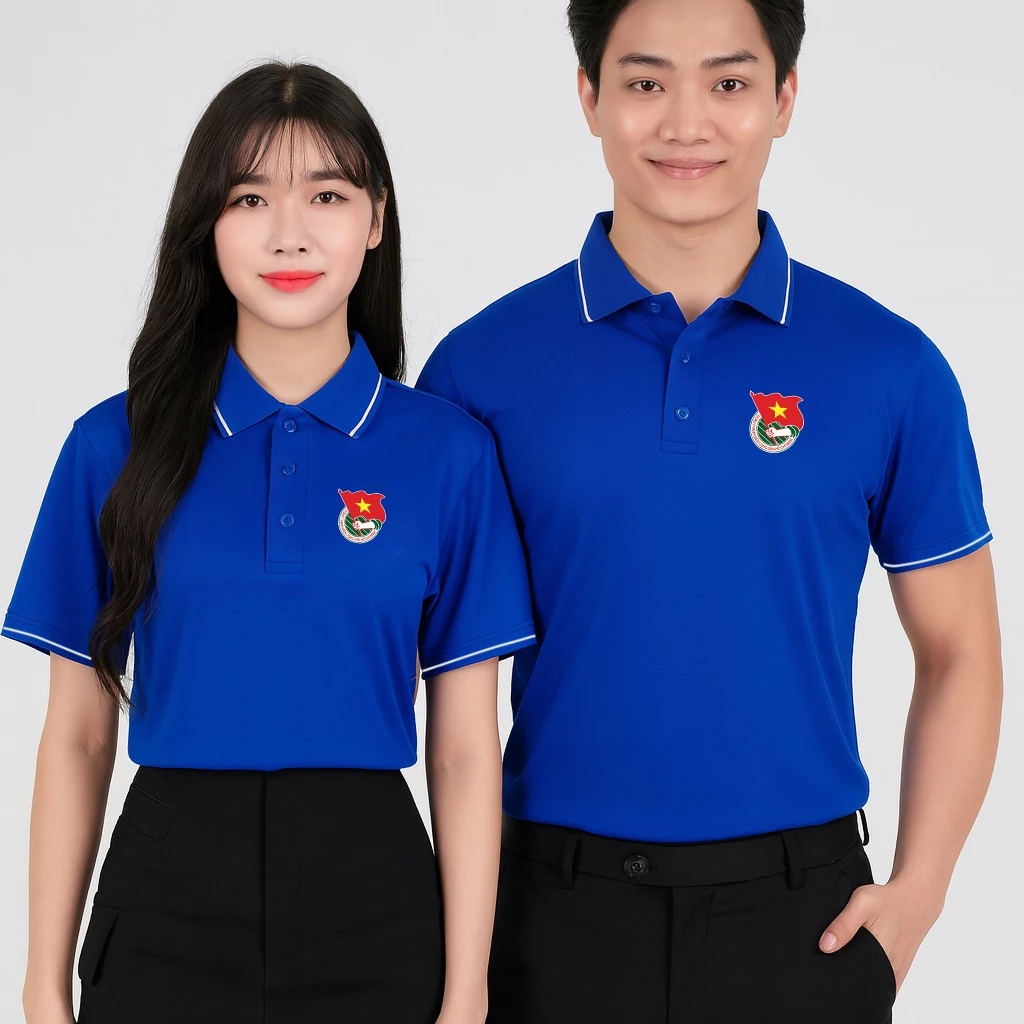 Áo Đoàn Viên Polo Andromeda Chất Liệu Cá Sấu Mè Nhẹ Mát Ngắt Tay Cổ Bẻ Phom Xuông Nam Nữ