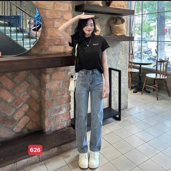 Quần Jean Nữ Lưng Cao 💖FREESHIP💖 Quần Bò Nữ Mẫu Mới Kiểu Dáng Sang Chảnh Thời trang Chuẩn Hàng Shop Lady Fashion - QJN17