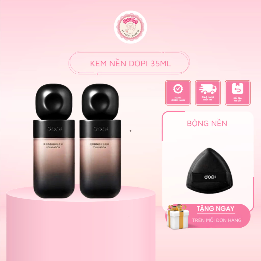 Kem Nền Dopi Chính Hãng 35ml – Kiềm Dầu, Lâu Trôi, Che Phủ Hoàn Hảo, Không Thấm Nước