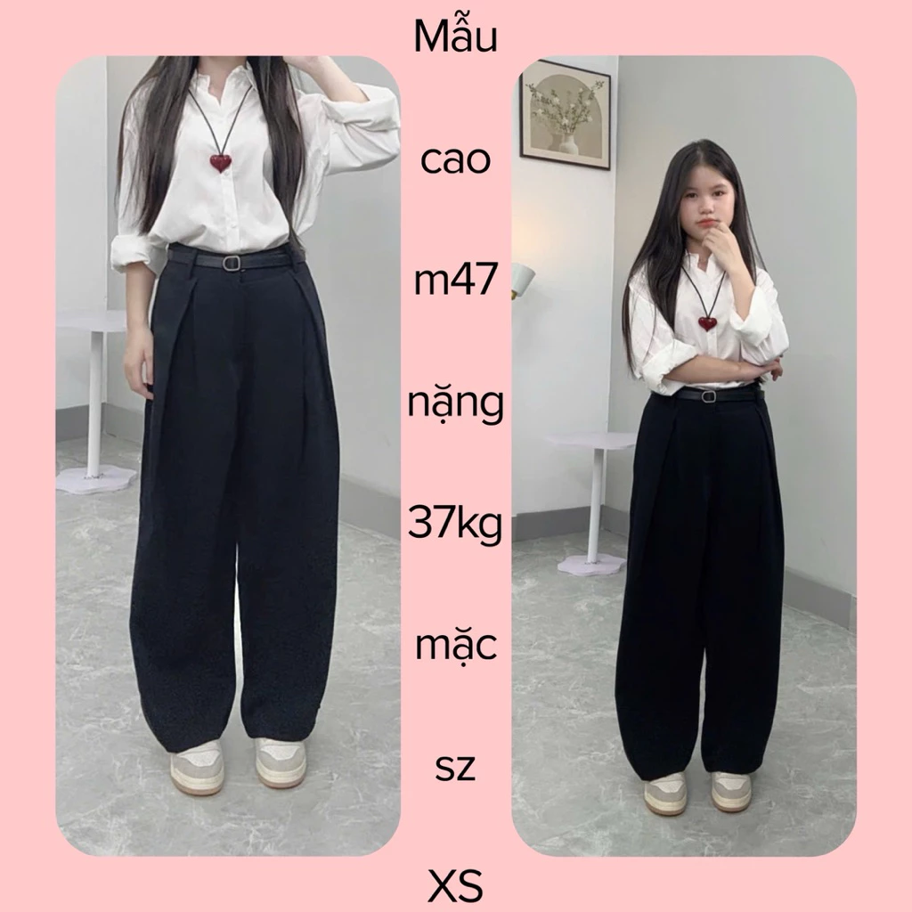 (SUÔNG VẢI NẤM LÙN) QUẦN VẢI ỐNG SUÔNG PHỐI XẾP LY CHÉO VẢI GOLD MỀM MỊN dành cho nấm từ m42-m51