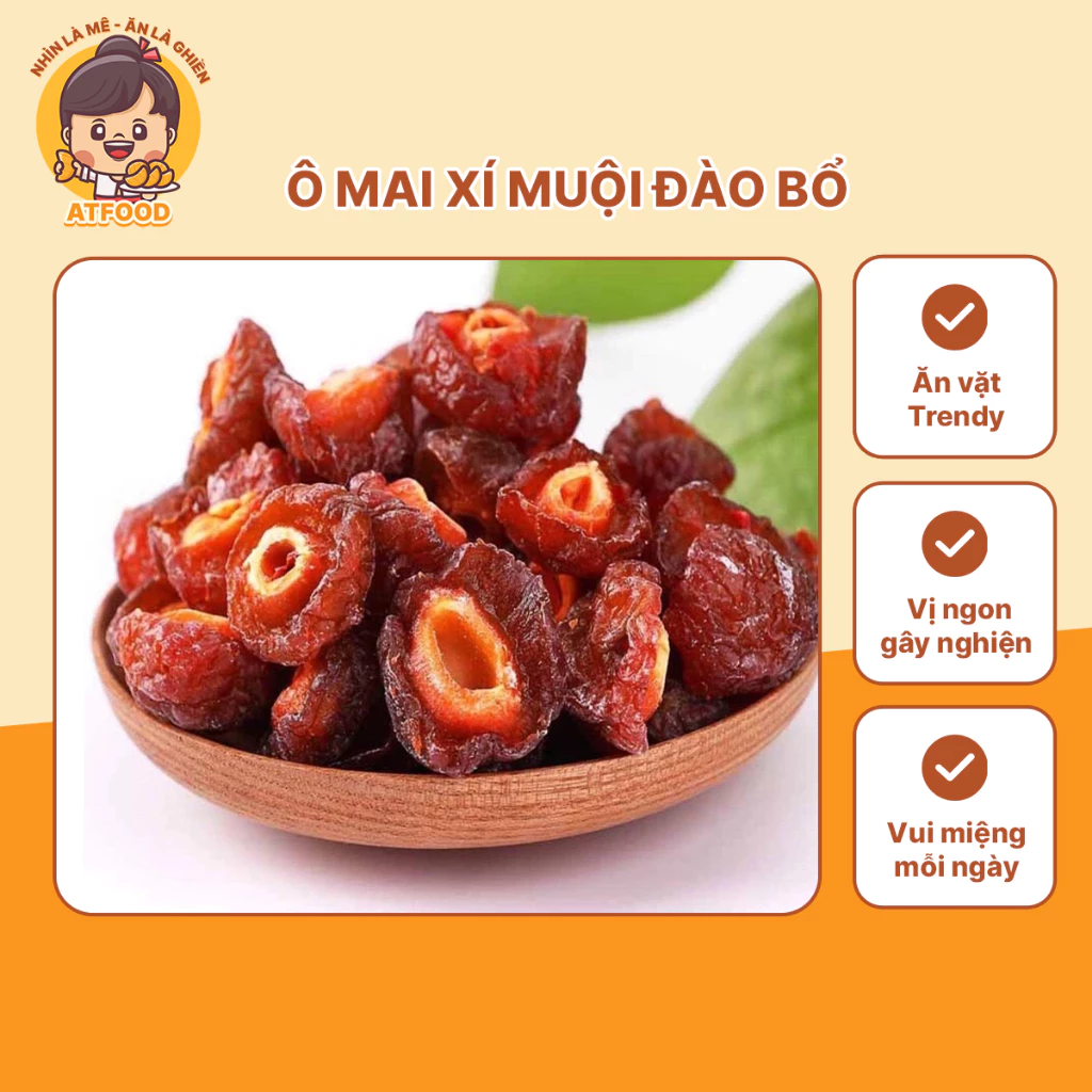 Ô Mai Xí Muội đào Bổ Chua Ngọt Hấp Dẫn Ăn Vặt Truyền Thống Ngon Miệng