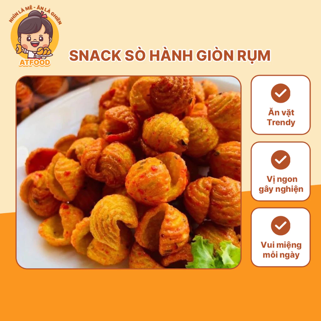 Snack Bim Sò Cay Vị Hành Phi Phô Mai 500gr Đồ Ăn Vặt Giòn Tan Thơm Ngon Hấp Dẫn