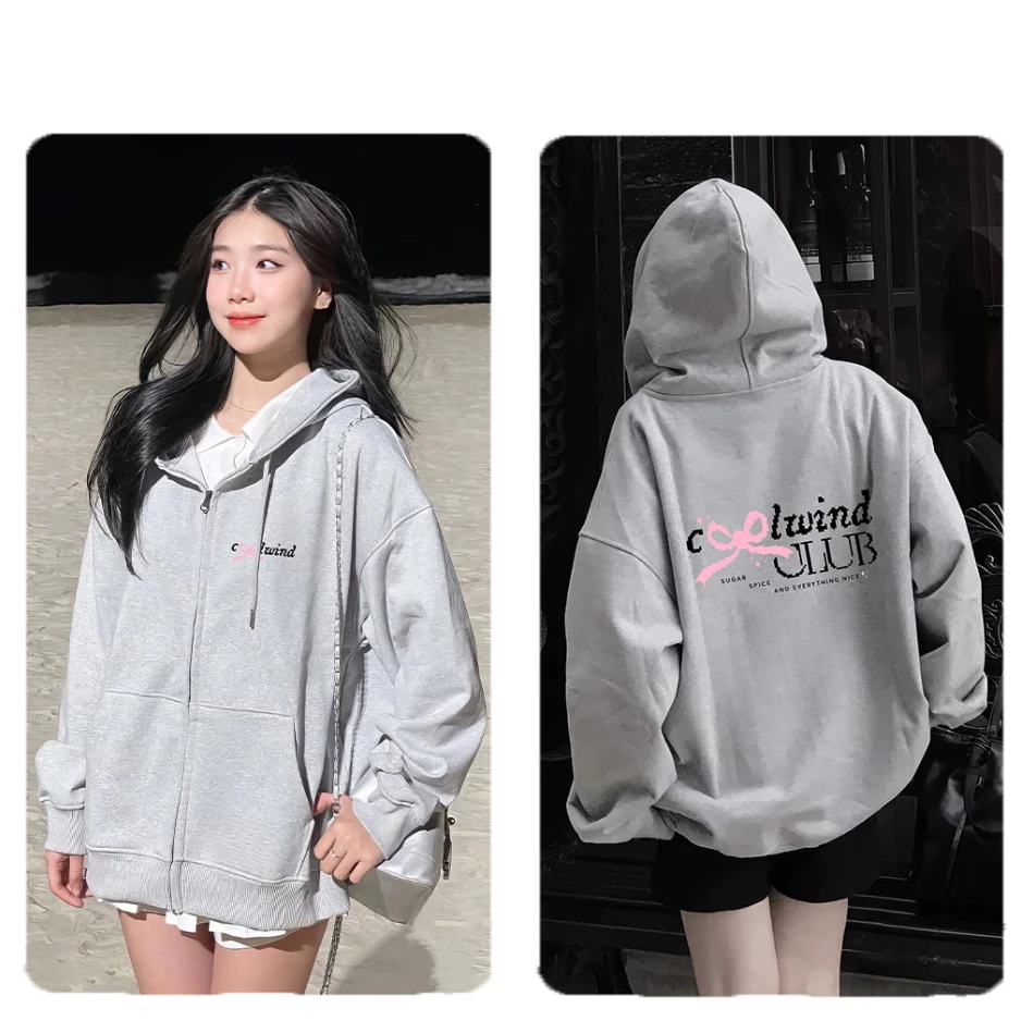 Áo Khoác hoodie zip hình IN chữ Coolwind BOW TIE CLUB Form Rộng (có túi trong), Áo hoodie zip unisex nam nữ mặc đều đẹp