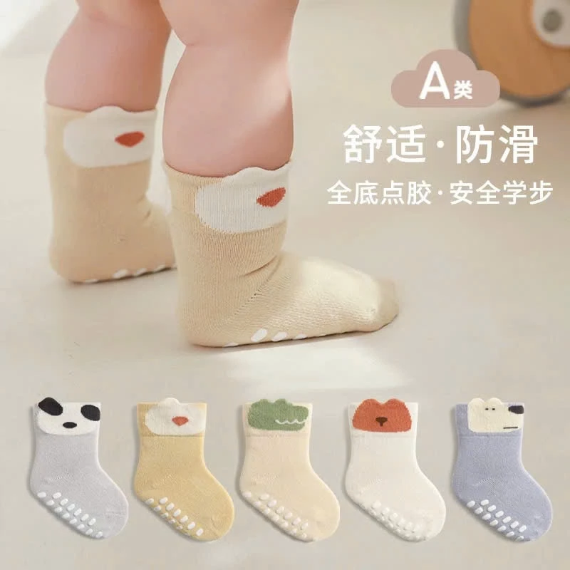 Set 5 Đôi Tất/Vớ Chống Trơn Trượt Giữ Ấm Cho Bé Chubby Store - Vớ/Tất Sơ Sinh Cho Bé