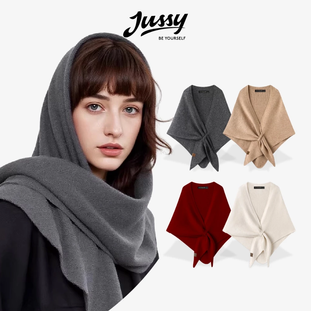 Khăn Choàng Cổ Tam Giác JK01 Jussy Official Nỉ Dạ Cao Cấp Giữ Ấm Mùa Đông KT 72x174cm Phụ Kiện Thời Trang Nữ Hàn Quốc