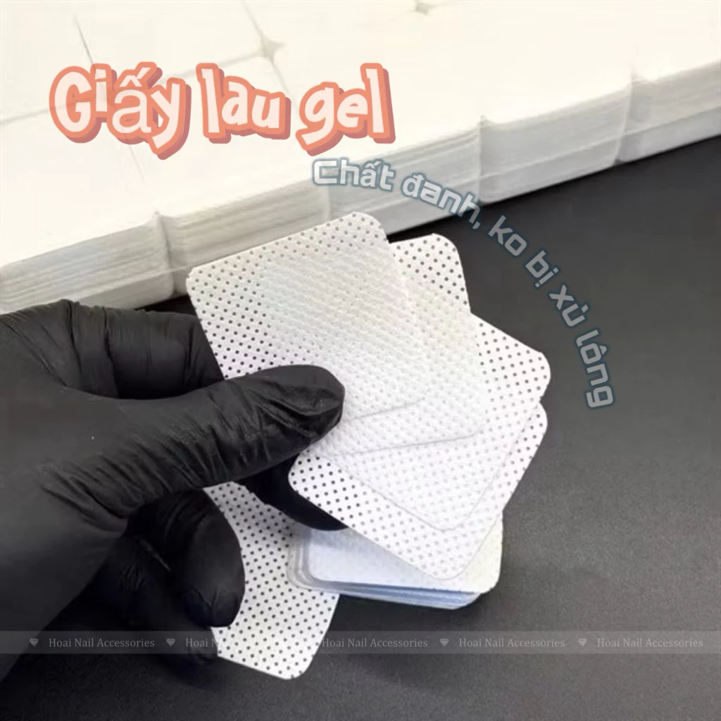 Giấy lau gel lỗ loại ko xơ (gói 300-1000 miếng)