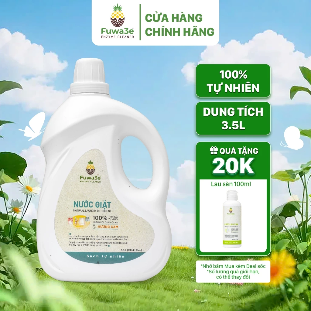 Nước Giặt Fuwa3e Từ Chế Phẩm Enzyme Sinh Học An Toàn Cho Bé