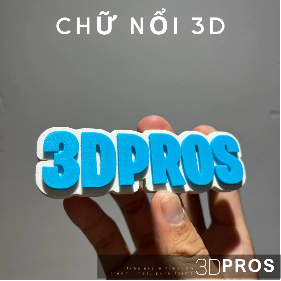 [THEO YÊU CẦU] Chữ nổi 3D trang trí nhiều màu sắc - thiết kế theo yêu cầu - 3dpros